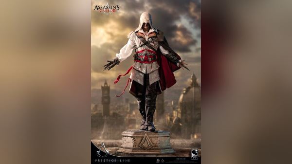 Показана официальная коллекционная фигурка Эцио из Assassin's Creed 2 за 265 тыс руб. У героя настоящее металлическое оружие