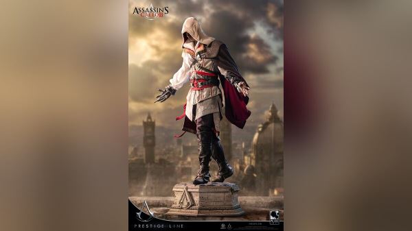 Показана официальная коллекционная фигурка Эцио из Assassin's Creed 2 за 265 тыс руб. У героя настоящее металлическое оружие