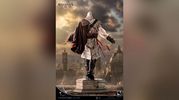 Показана официальная коллекционная фигурка Эцио из Assassin's Creed 2 за 265 тыс руб. У героя настоящее металлическое оружие